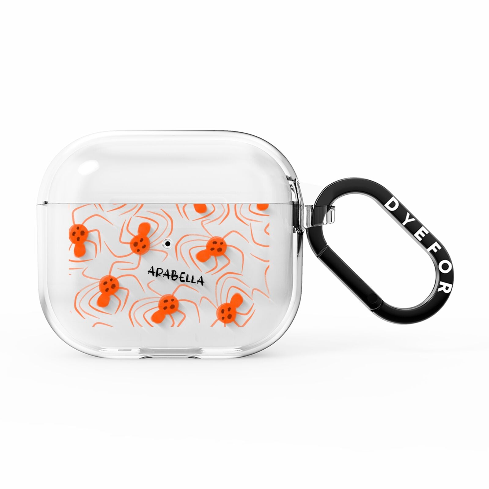 Orange Spiders Personalised AirPods Clear Case 3rd Gen