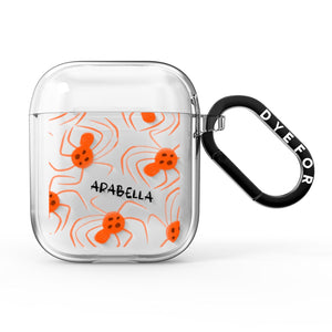 Orange Spiders Personalised AirPods Case