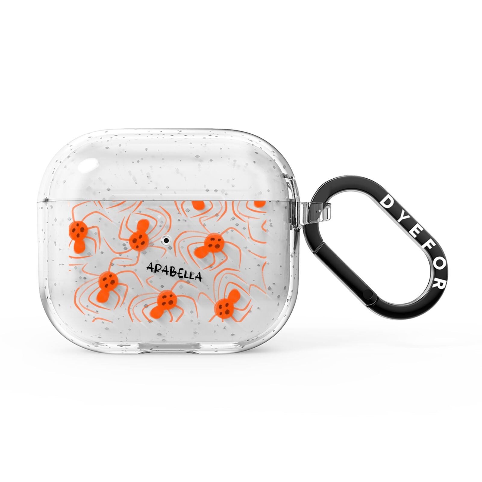 Orange Spiders Personalised AirPods Glitter Case 3rd Gen