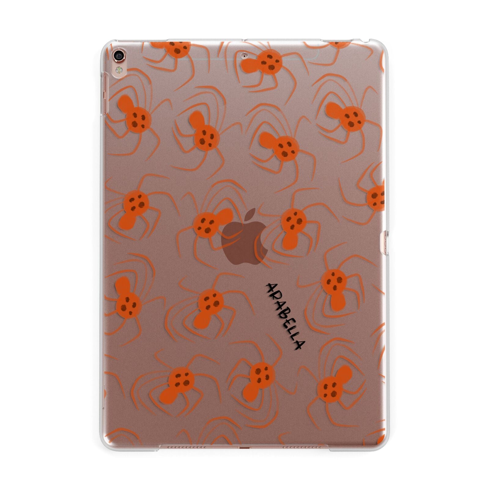 Orange Spiders Personalised Apple iPad Rose Gold Case