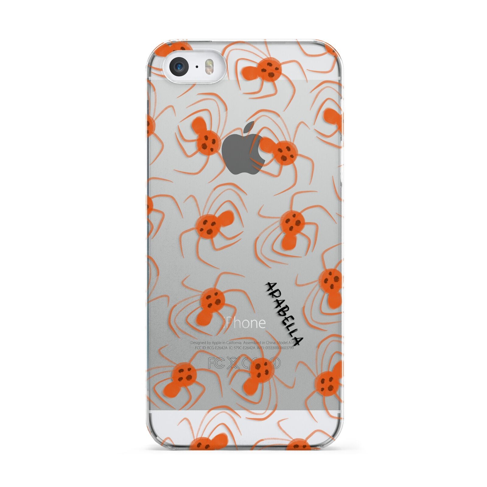 Orange Spiders Personalised Apple iPhone 5 Case