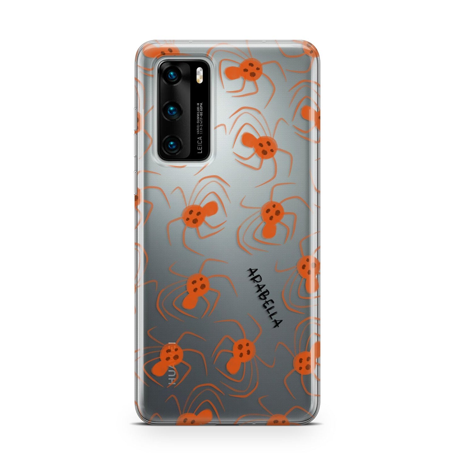 Orange Spiders Personalised Huawei P40 Phone Case