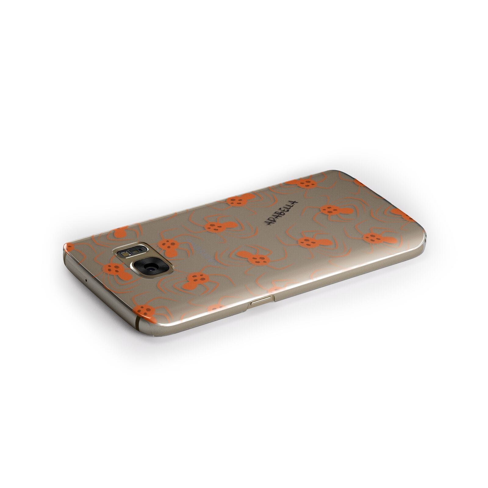 Orange Spiders Personalised Samsung Galaxy Case Side Close Up