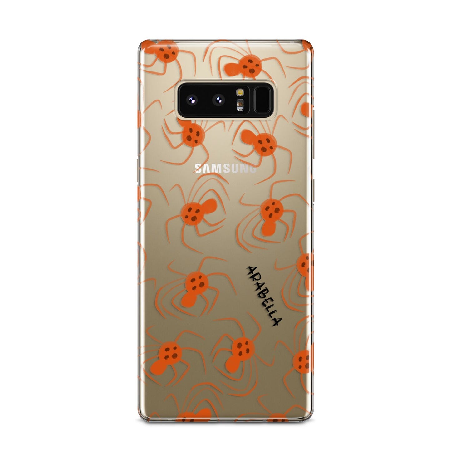 Orange Spiders Personalised Samsung Galaxy Note 8 Case