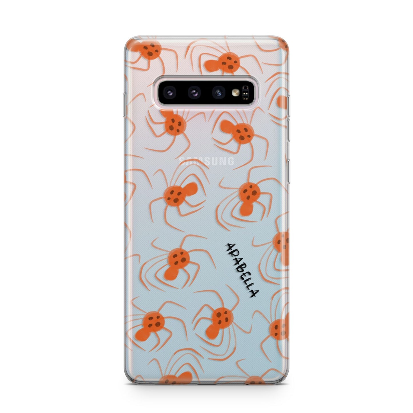 Orange Spiders Personalised Samsung Galaxy S10 Plus Case