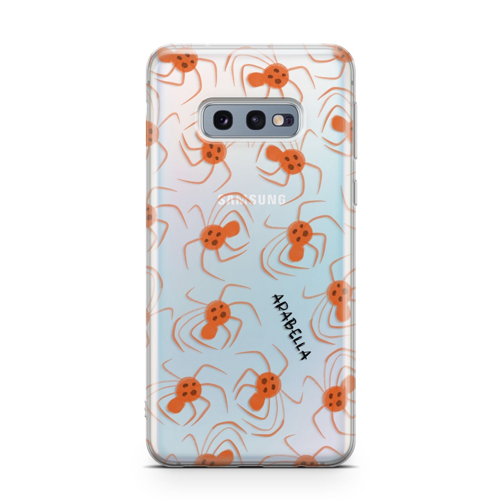 Orange Spiders Personalised Samsung Galaxy S10E Case