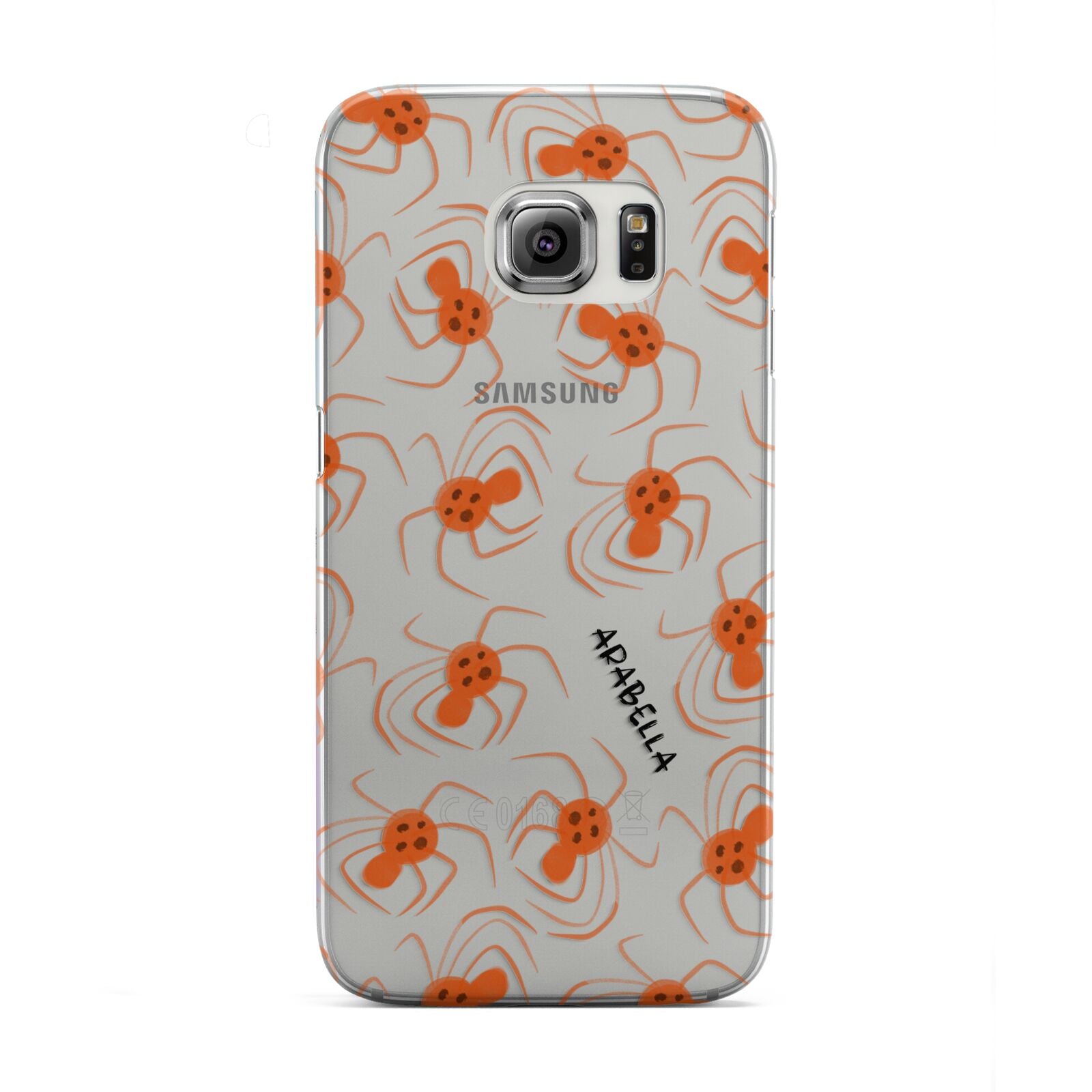 Orange Spiders Personalised Samsung Galaxy S6 Edge Case