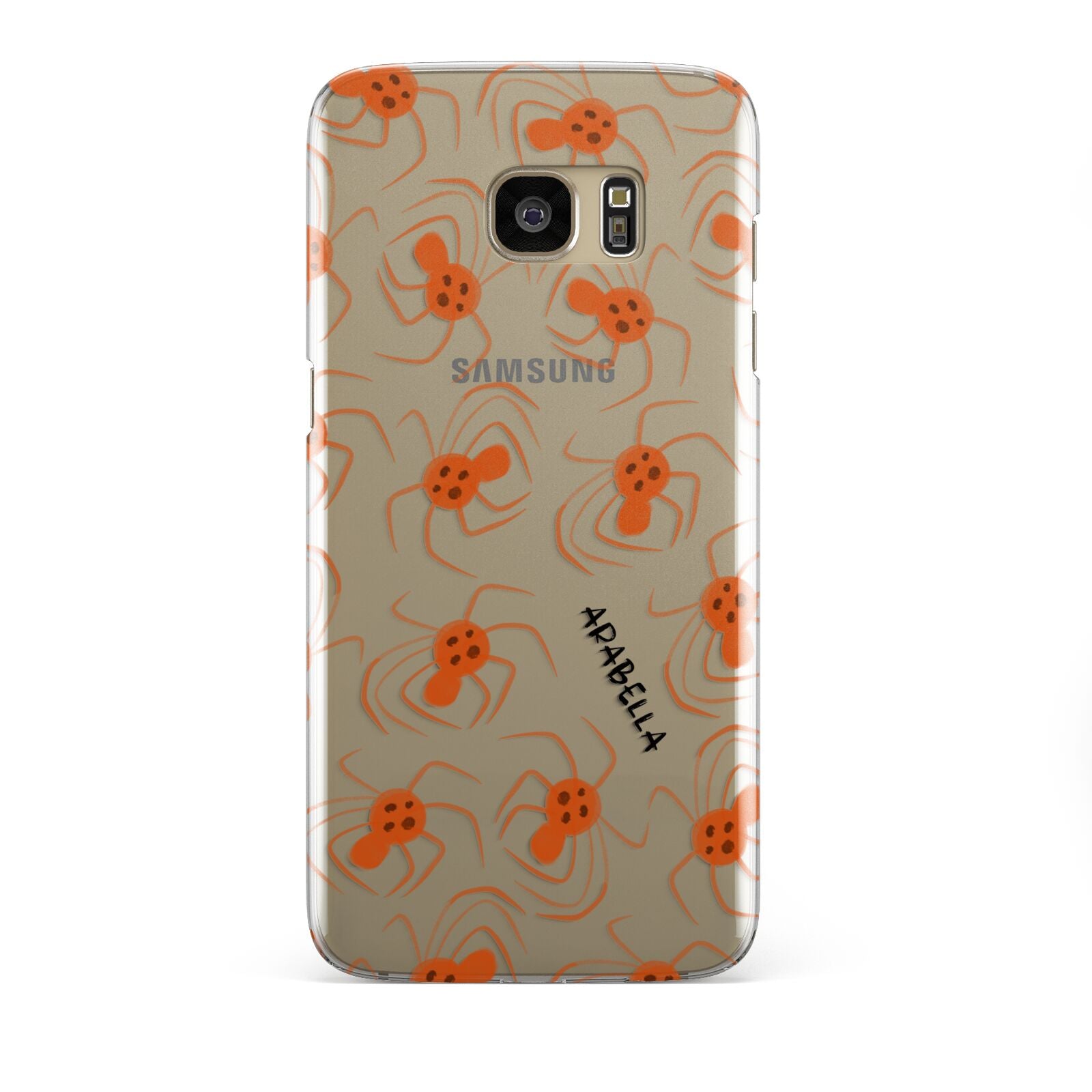 Orange Spiders Personalised Samsung Galaxy S7 Edge Case