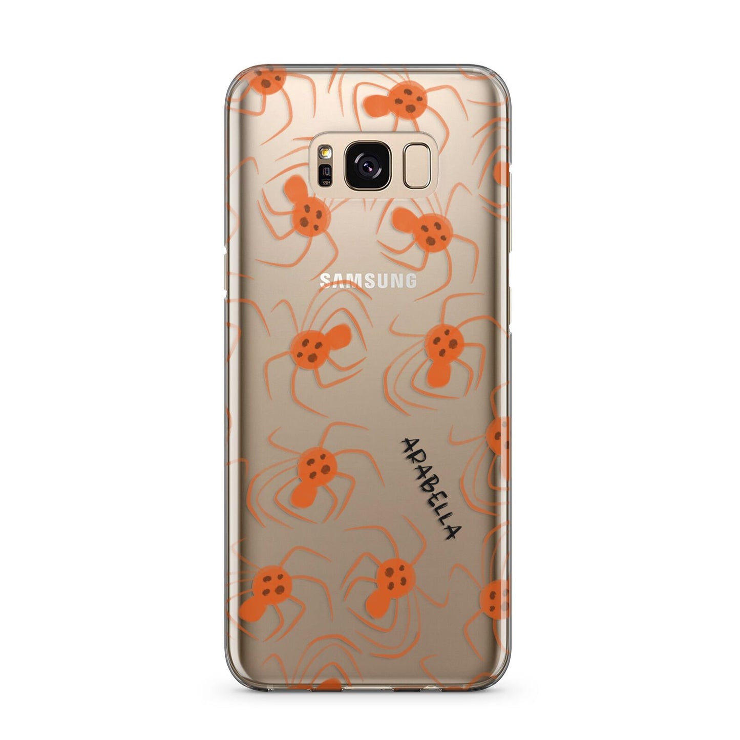 Orange Spiders Personalised Samsung Galaxy S8 Plus Case