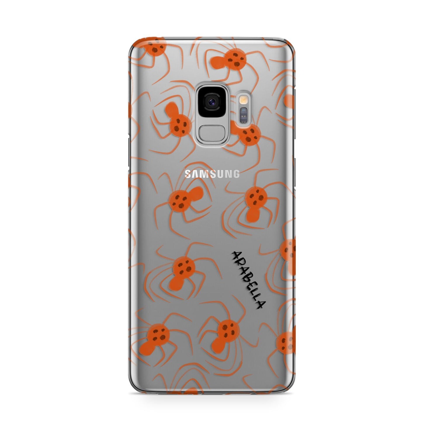 Orange Spiders Personalised Samsung Galaxy S9 Case