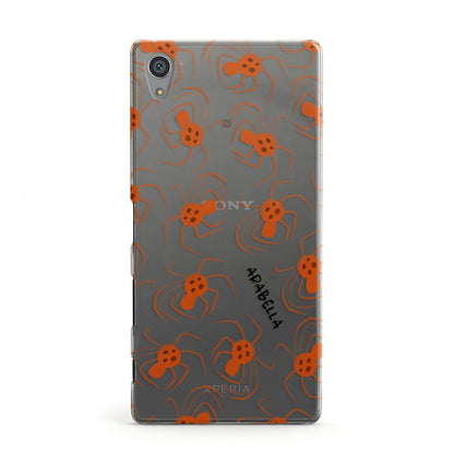 Orange Spiders Personalised Sony Xperia Case