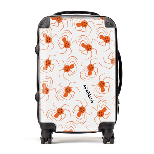 Orange Spiders Personalised Suitcase