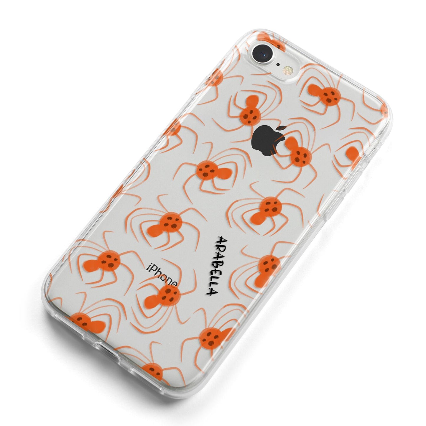 Orange Spiders Personalised iPhone 8 Bumper Case on Silver iPhone Alternative Image