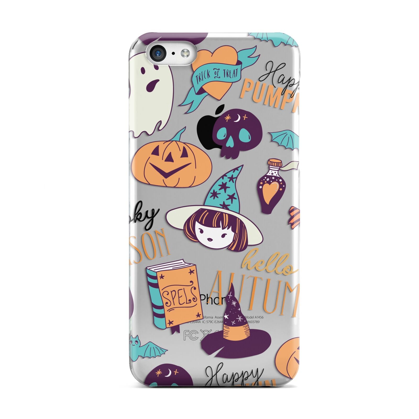 Orange and Blue Halloween Illustrations Apple iPhone 5c Case