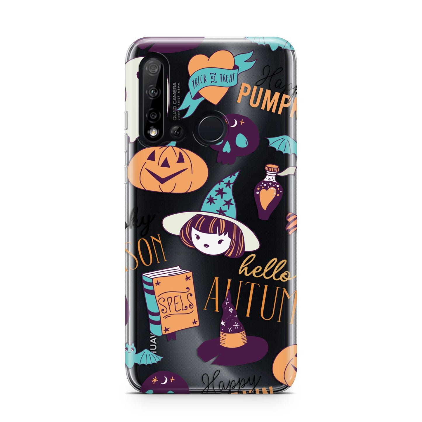 Orange and Blue Halloween Illustrations Huawei P20 Lite 5G Phone Case