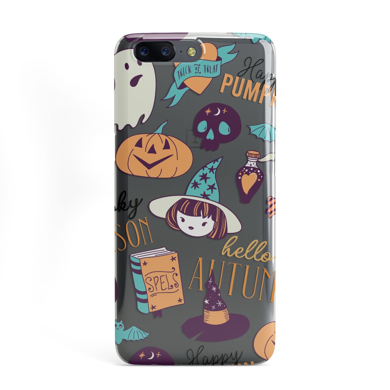 Orange and Blue Halloween Illustrations OnePlus Case