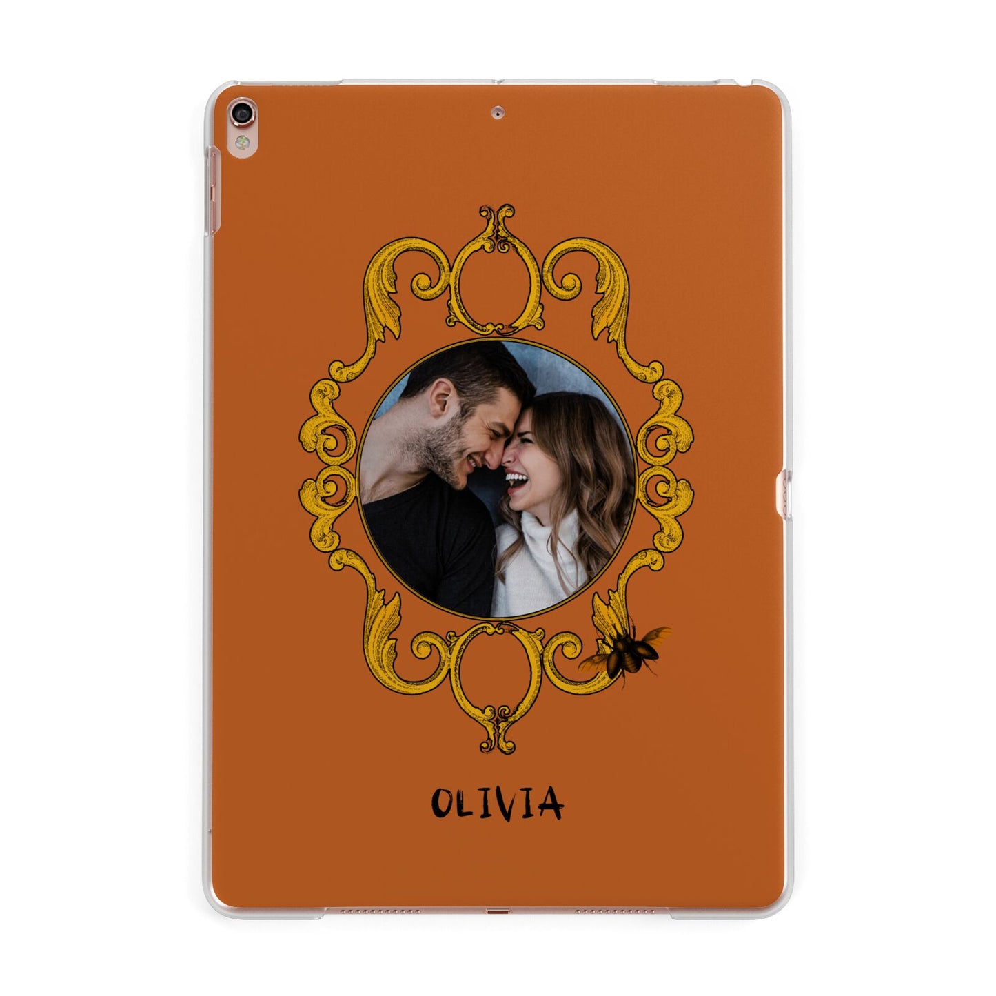 Ornate Halloween Custom Photo Apple iPad Rose Gold Case