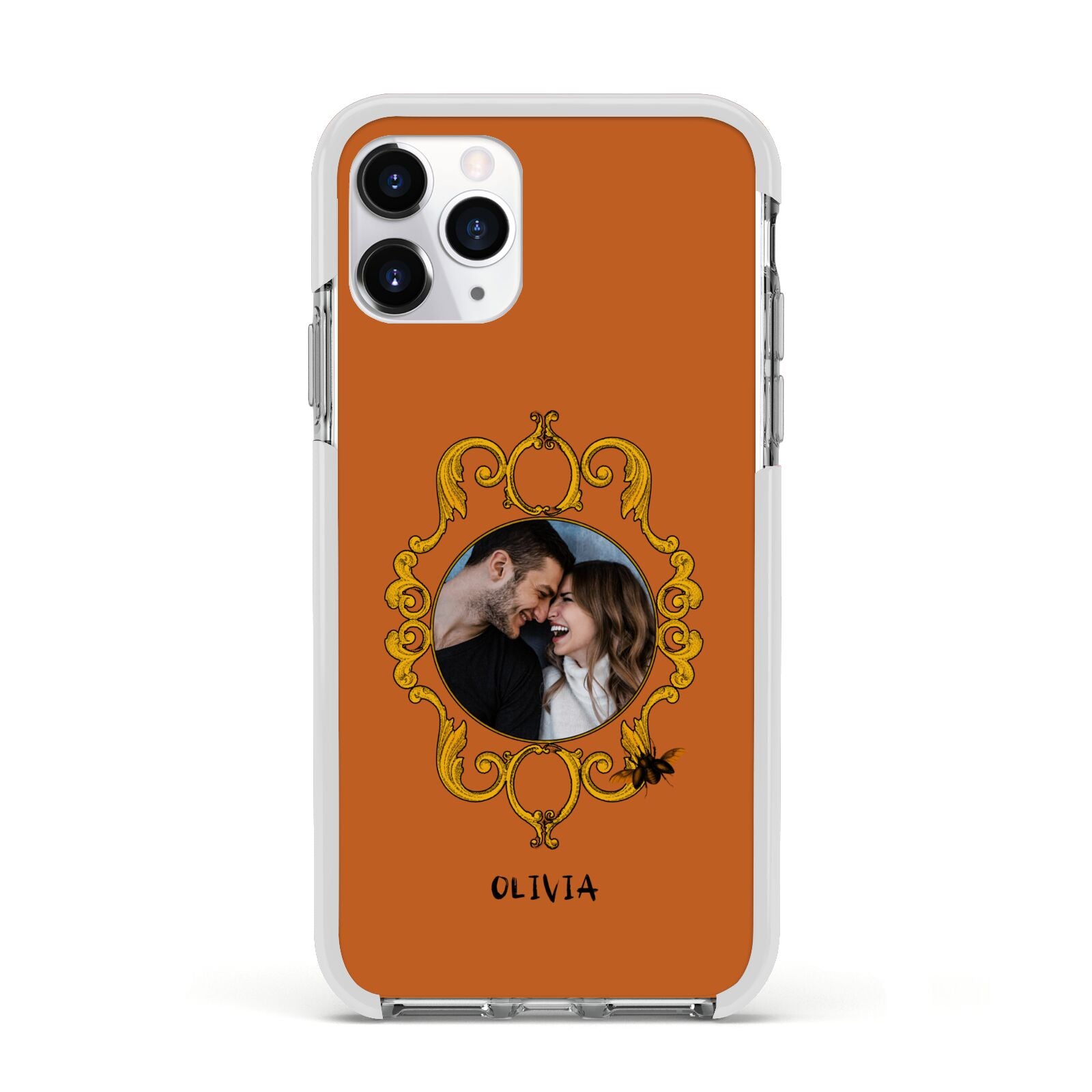 Ornate Halloween Custom Photo Apple iPhone 11 Pro in Silver with White Impact Case