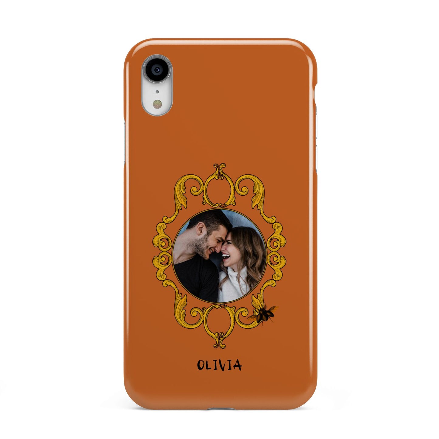 Ornate Halloween Custom Photo Apple iPhone XR White 3D Tough Case