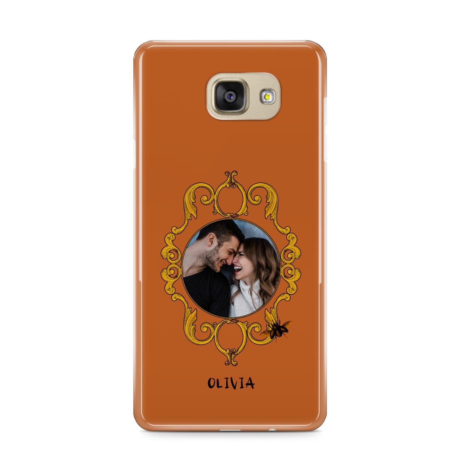 Ornate Halloween Custom Photo Samsung Galaxy A9 2016 Case on gold phone