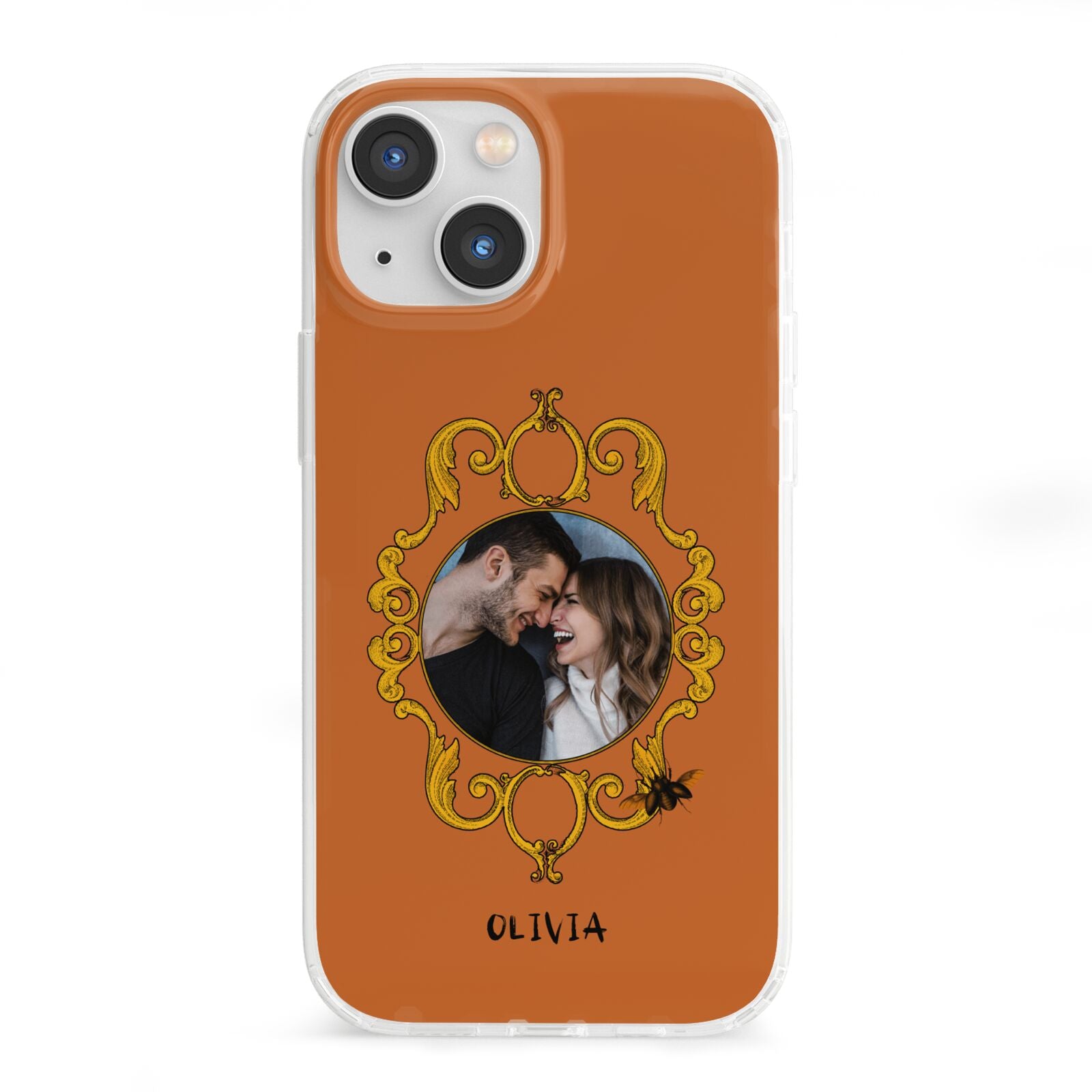 Ornate Halloween Custom Photo iPhone 13 Mini Clear Bumper Case