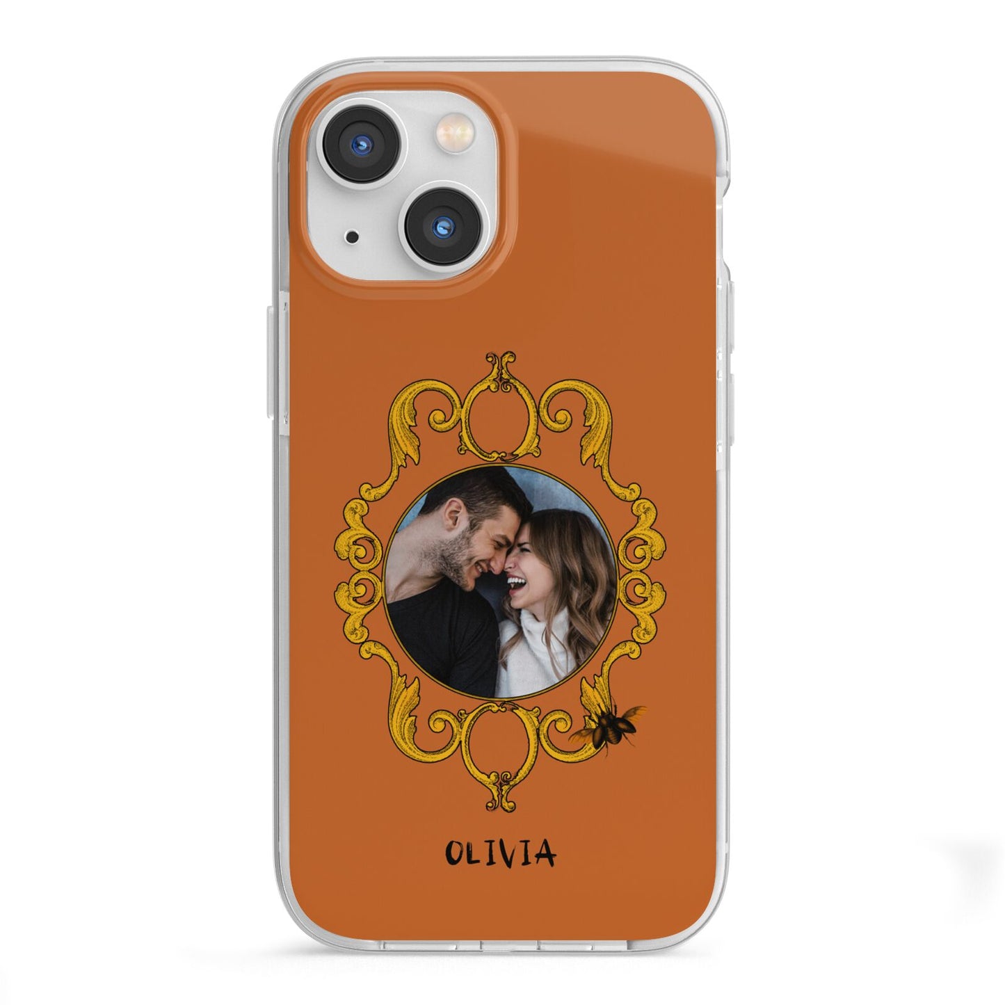 Ornate Halloween Custom Photo iPhone 13 Mini TPU Impact Case with White Edges