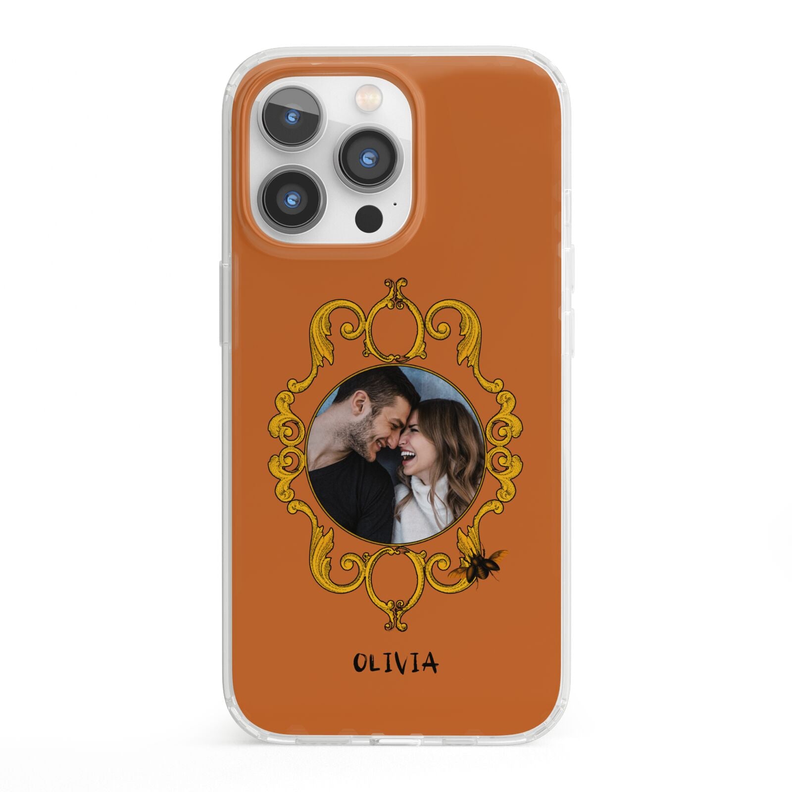 Ornate Halloween Custom Photo iPhone 13 Pro Clear Bumper Case