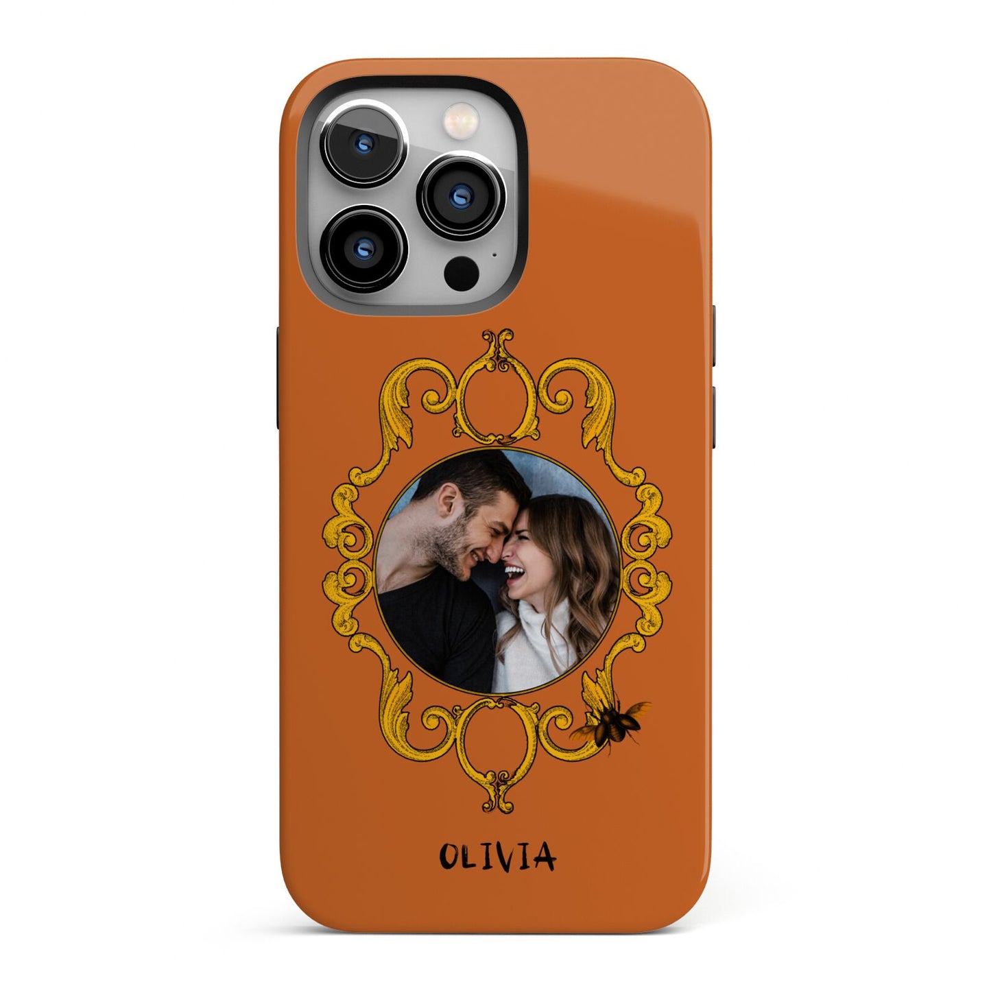 Ornate Halloween Custom Photo iPhone 13 Pro Full Wrap 3D Tough Case