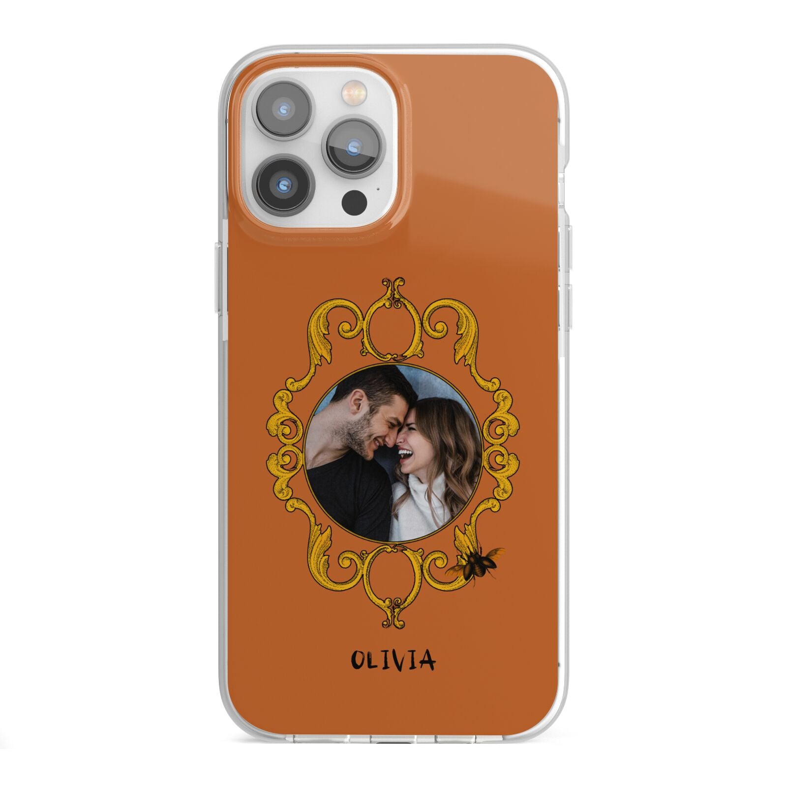 Ornate Halloween Custom Photo iPhone 13 Pro Max TPU Impact Case with White Edges