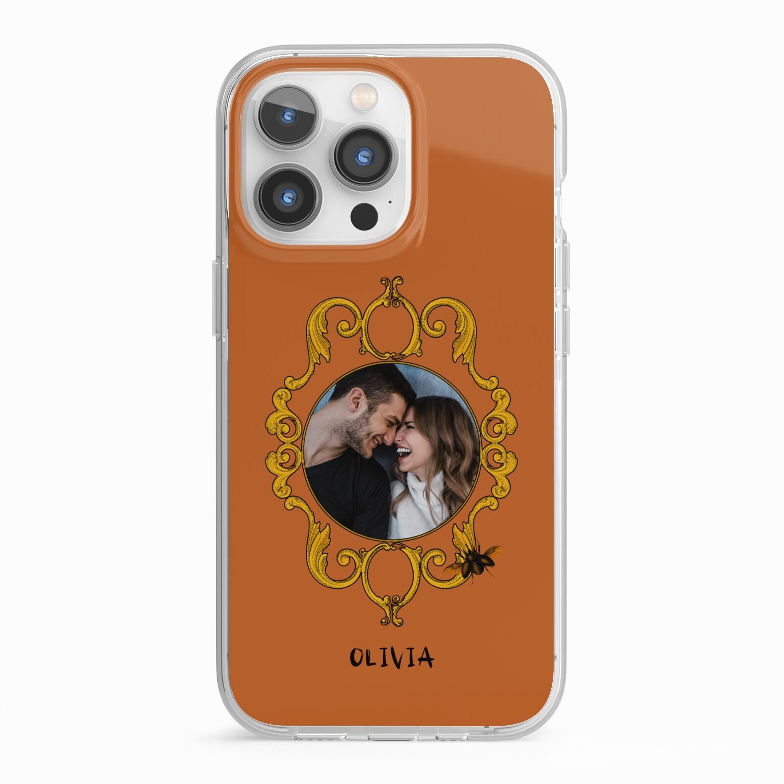 Ornate Halloween Custom Photo iPhone 13 Pro TPU Impact Case with White Edges