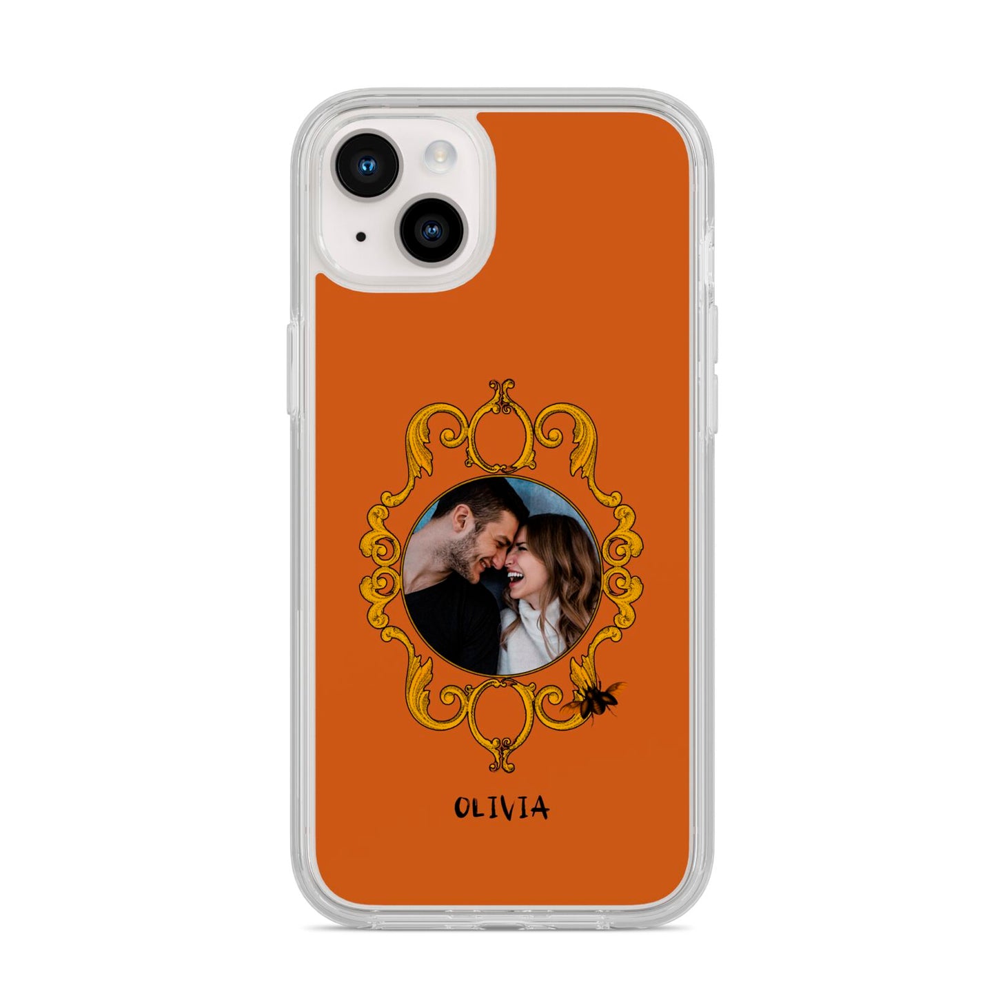 Ornate Halloween Custom Photo iPhone 14 Plus Clear Tough Case Starlight