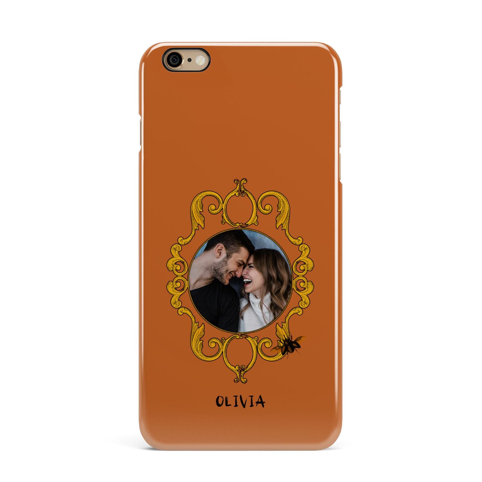 Ornate Halloween Custom Photo iPhone 6 Plus 3D Snap Case on Gold Phone