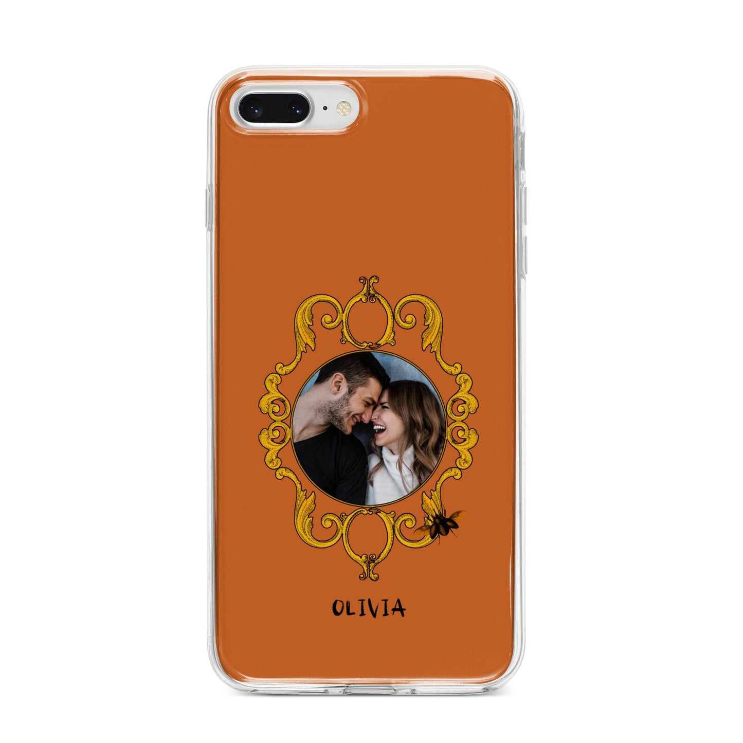 Ornate Halloween Custom Photo iPhone 8 Plus Bumper Case on Silver iPhone