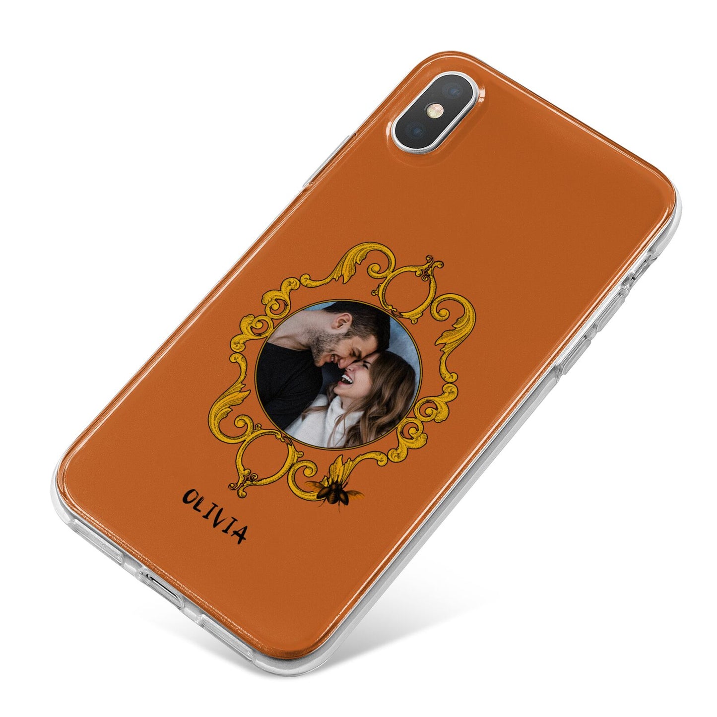 Ornate Halloween Custom Photo iPhone X Bumper Case on Silver iPhone