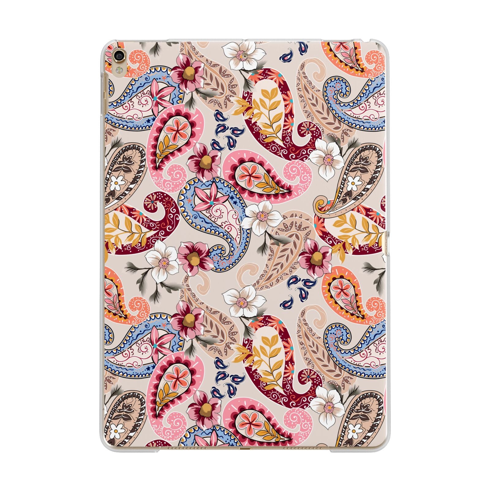 Paisley Cashmere Flowers Apple iPad Gold Case