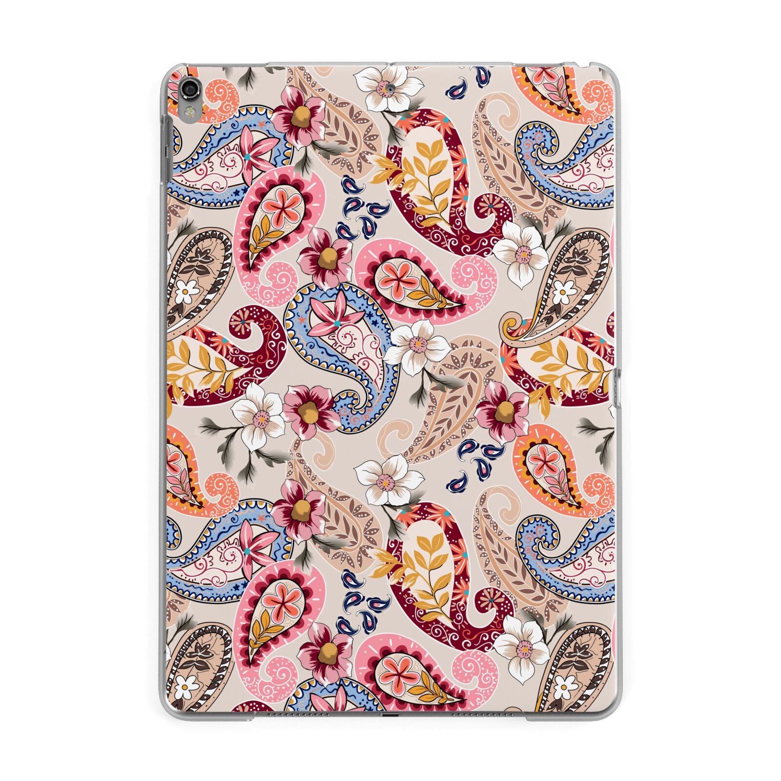 Paisley Cashmere Flowers Apple iPad Grey Case