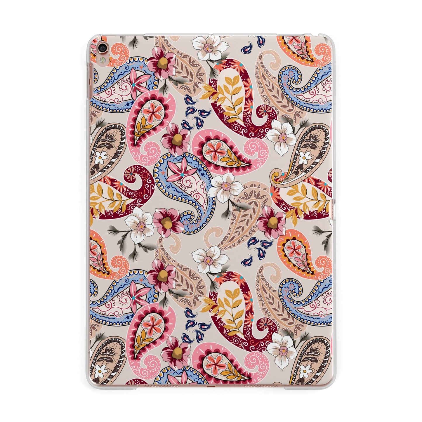 Paisley Cashmere Flowers Apple iPad Rose Gold Case