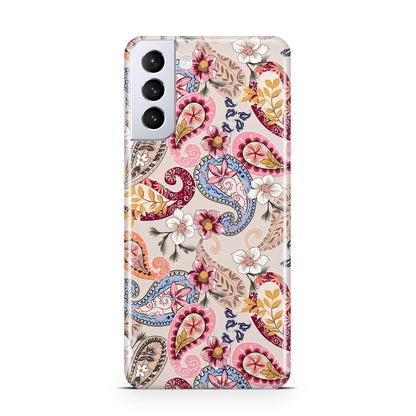 Paisley Cashmere Flowers Samsung S21 Plus Case