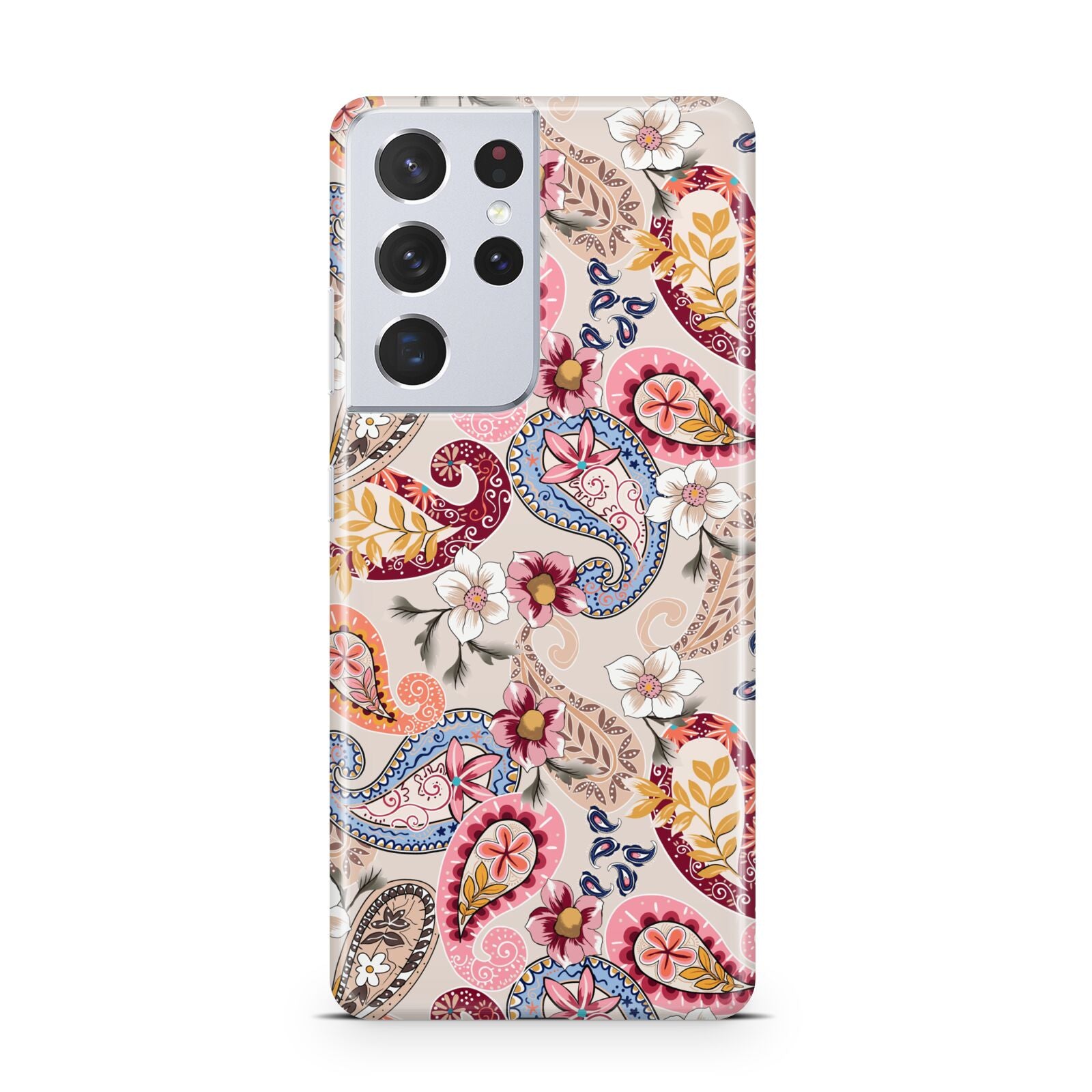 Paisley Cashmere Flowers Samsung S21 Ultra Case