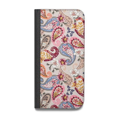 Paisley Cashmere Flowers Vegan Leather Flip iPhone Case