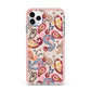 Paisley Cashmere Flowers iPhone 11 Pro Max Impact Pink Edge Case