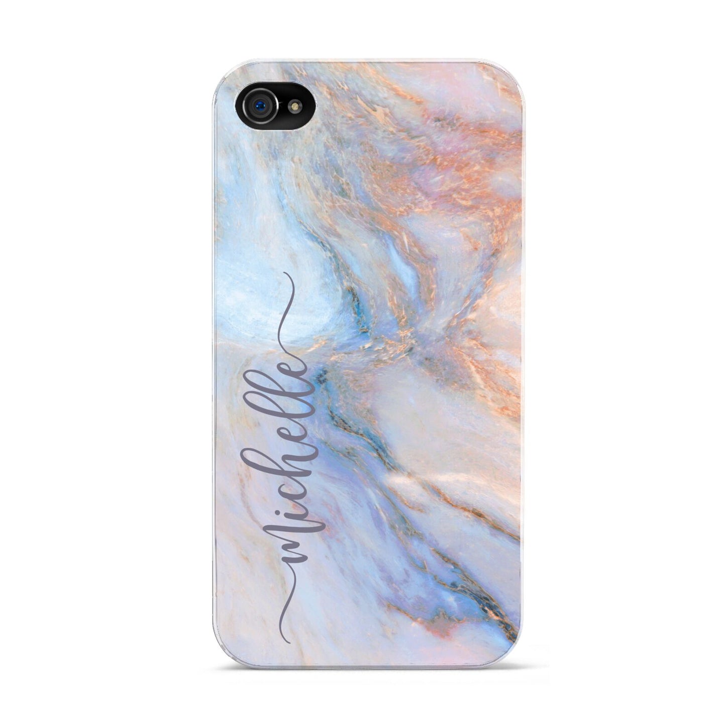 Pale Blue And Pink Marble Apple iPhone 4s Case