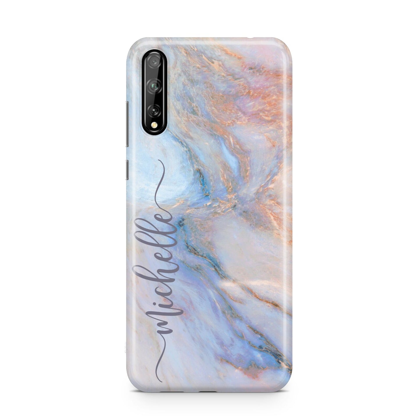 Pale Blue And Pink Marble Huawei Enjoy 10s Phone Case