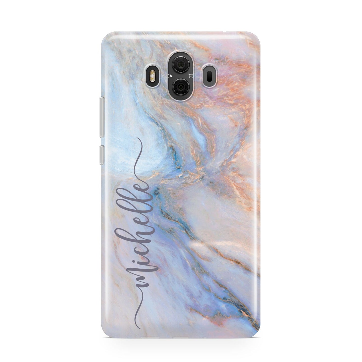 Pale Blue And Pink Marble Huawei Mate 10 Protective Phone Case