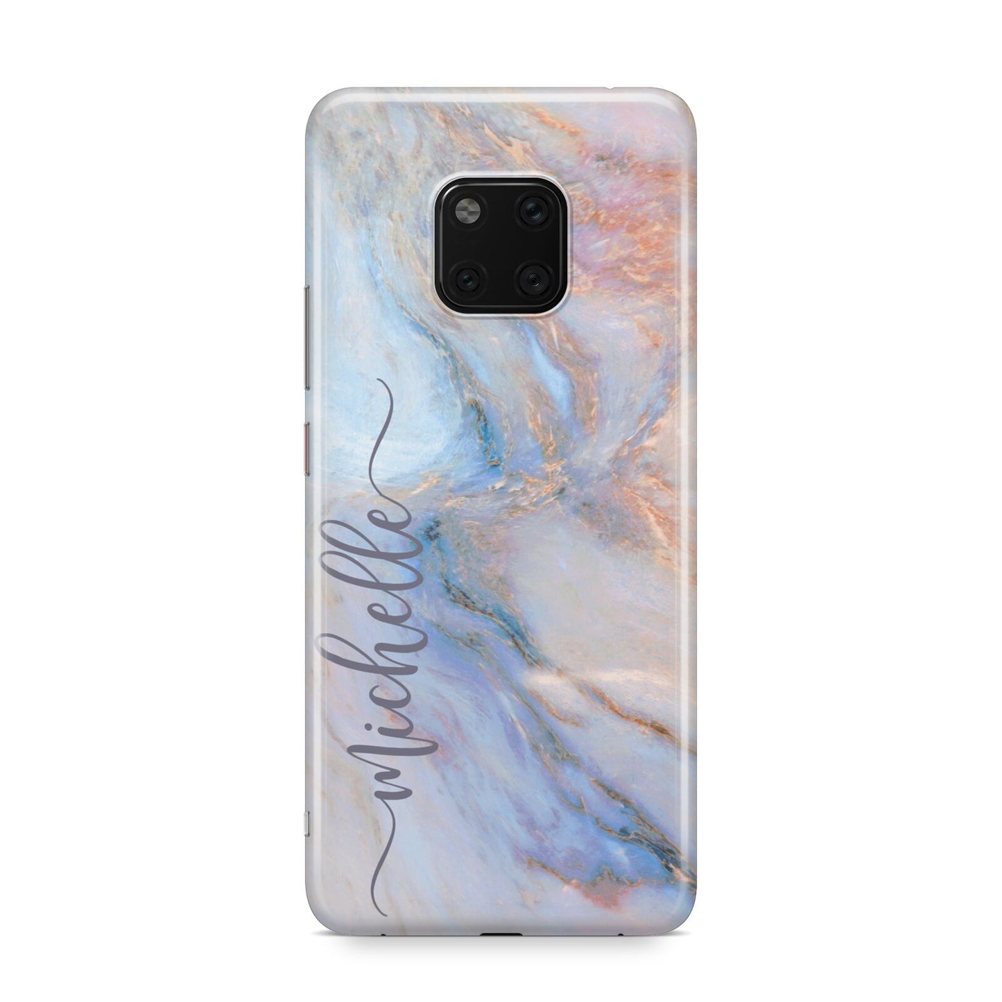 Pale Blue And Pink Marble Huawei Mate 20 Pro Phone Case