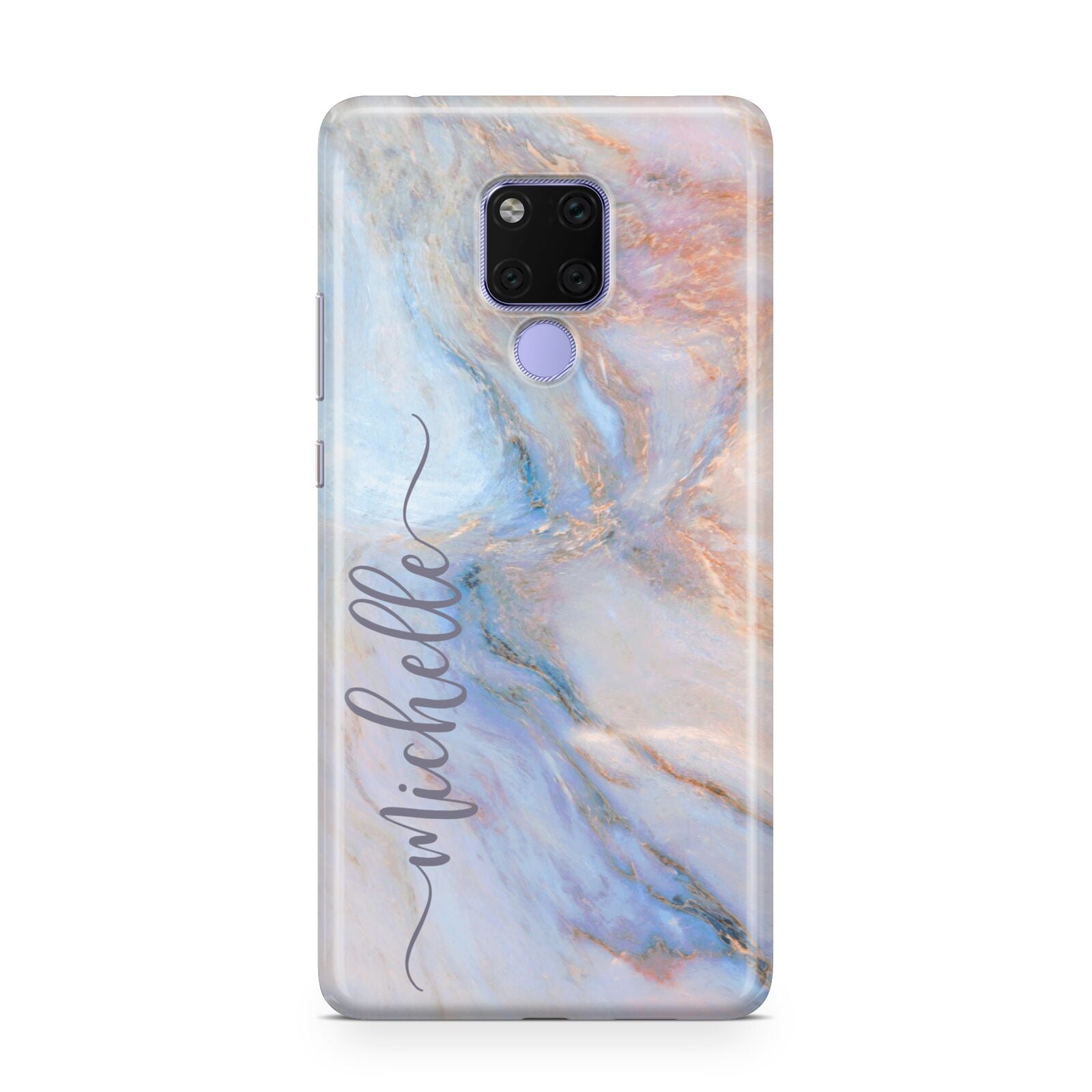 Pale Blue And Pink Marble Huawei Mate 20X Phone Case