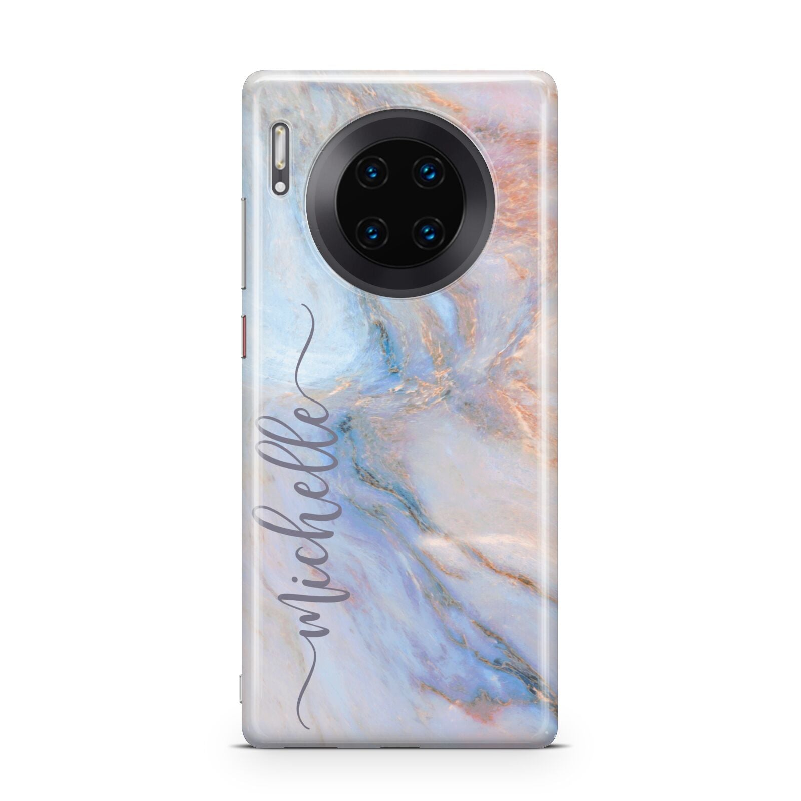 Pale Blue And Pink Marble Huawei Mate 30 Pro Phone Case