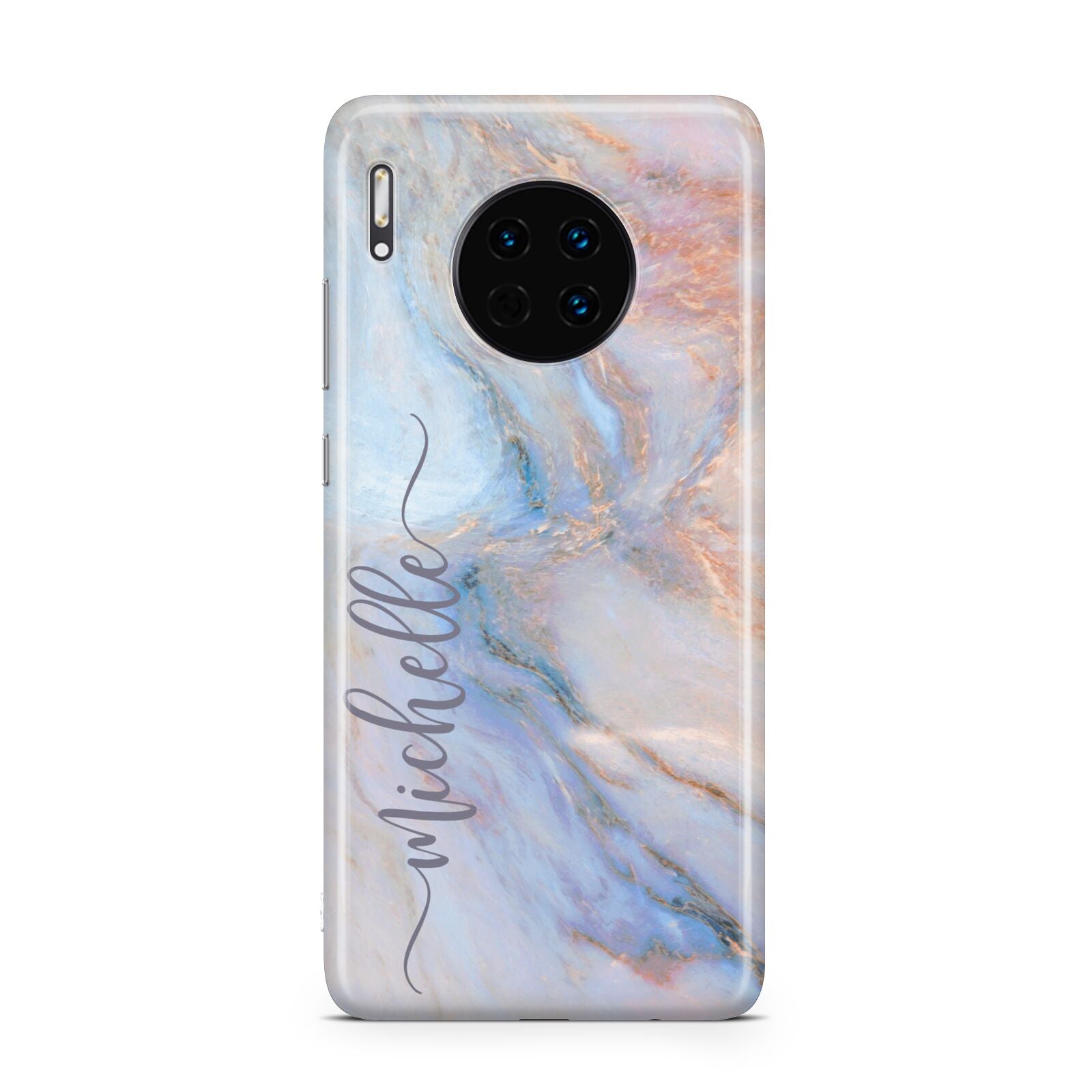 Pale Blue And Pink Marble Huawei Mate 30