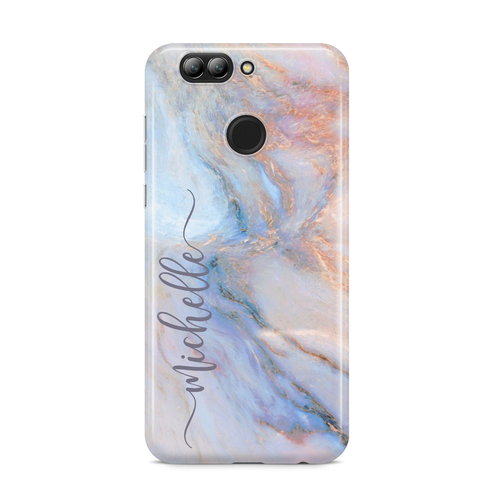 Pale Blue And Pink Marble Huawei Nova 2s Phone Case