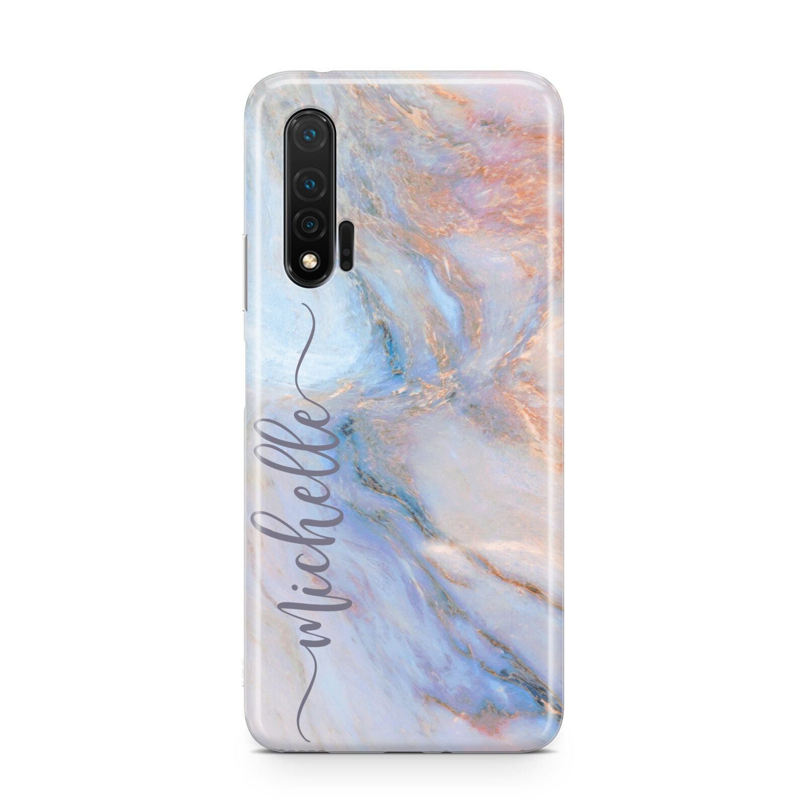 Pale Blue And Pink Marble Huawei Nova 6 Phone Case